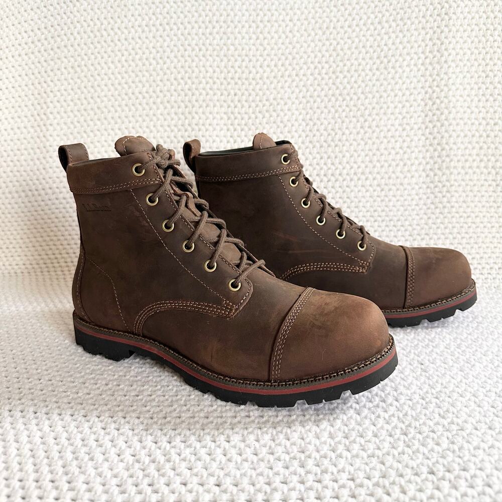 LL Bean NIB East Point Casual Cap Toe Boot Coffee Brown Men 9.5 RARE